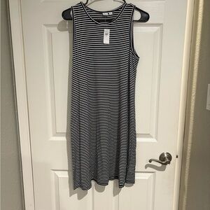 GAP Factory Black and White Striped Dress